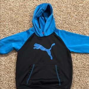 Puma Kids Blue and Black Hoodie